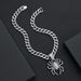 Hip Hop Full Diamond Personality Can Be Exaggerated Three-dimensional Spider Alloy Pendant Trendy Cuban Chain Men's_ipsvogv.com