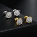 Hip Hop Personalized Thread for Couples Same Style Full Diamond Zircon Earrings Popular Ear Accessories_ipsvogv.com