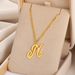 new A Z heart shaped hollow English letter necklace female creative stainless steel love pendant necklace_ipsvogv.com