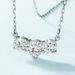 new Eternal Shining Moissanite Necklace Female S925 Silver Three Lives Agreement Brilliant Moissanite Clavicle Chain_ipsvogv.com