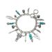 Western Cowboy Style Alloy Bull Head Spearhead Feather Turquoise Beaded Pendant OT Chain Men's Bracelet_ipsvogv.com