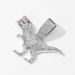 Trendy Alloy Dinosaur Skeleton Pendant, Mysterious Style Necklace, Personalized Men's And Women's Fashion Accessories,_ipsvogv.com
