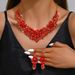 Women’s Jewelry Set Fashion Popular Exaggerated Ladies Wedding Dinner Female Necklace Earring Set Multi Color Selection_ipsvogv.com