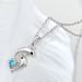 Simple Fashion Cute Dolphin Dia Love Pendant Women's Gift S Sterg Sier Necklace Animal Trend Accessories_ipsvogv.com