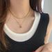 Gold Plated Double-layer Necklace, Round Bead Titanium Steel, Non Fading Collarbone Chain, Ins, Cool Style, High-end_ipsvogv.com
