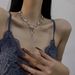 Women's Jewelry Set Fashion Exaggerated Diamond Oval Necklace Versatile Niche Design Water Drop Clavicle Chain Subculture Jewelry Y2k Necklace_ipsvogv.com