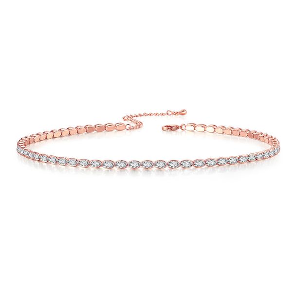 Hip Hop Egg-Shaped Zircon Necklace For Men And Women Street Style Full Diamond Tennis Chain Choker_ipsvogv.com