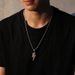Hip Hop Alloy Full Diamond Lightning Pendant Necklace Men's Cuban Sweater Chain Jewelry_ipsvogv.com