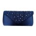 Bridal jewelry blue teardrop necklace earrings bracelet four piece set satin hot diamond evening bag suit female_ipsvogv.com