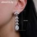 Cao Shi Long Tassel Zircon Earrings with Independent Packaging Water Drop Geometry Pear shaped Earrings Fashion Earrings_ipsvogv.com