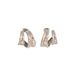 Spot Real Gold Electroplated Titanium Steel Fine Polished Double Layer Exquisite OOTD Gold And Silver Earrings_ipsvogv.com
