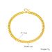 Fashion niche retro metal heavy industry hip-hop punk style gold-plated necklace bracelet titanium steel jewelry simple set_ipsvogv.com