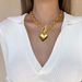 Hot Selling Hip Hop Style Love Pendant Necklace Fashionable And Simple Thick Chain Short OT Buckle Clavicle Chain_ipsvogv.com