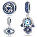 Women's Jewelry Magic Eye Series Blue Eye Tima White Copper Plated Silver Beads_ipsvogv.com