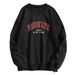 Women's Clothing 2024 autumn new round neck long sleeve letter women's casual outer wear plus velvet large size sweater tops women _ipsvogv.com