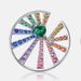 S925 Silver Rainbow Round Zircon Earrings For Women With Full Inlaid Colored Zirconium Fashionable And Simple Earrings Exaggerated_ipsvogv.com
