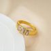 Women’s Jewelry Set Fashionr Retro Light Luxury Vacuum Plated Gold Inlaid Zircon Ring Versatile Niche Design Ring_ipsvogv.com