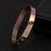 Men And Women's Jewelry Fashionable Rose Gold Titanium Steel Projection Bracelet Bracelet Simple Bracelet_ipsvogv.com