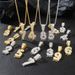 Three dimensional Arabic numeral pendant set with diamond alloy Cuban chain twist chain street hip hop style necklace_ipsvogv.com
