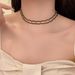 Small Niche Design, High-end Collar, Black Dark Women's Double-layer Crystal Laser Ball Necklace, Internet Famous_ipsvogv.com