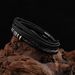 Hot Selling Handmade Braided Genuine Multi-layer Men's Bracelet Stainless Steel Leather Cord_ipsvogv.com