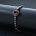 Women's Jewelry Hip Hop Ruby Bracelet Jewelry Trendy Personality Stainless Steel Round Zircon Hand Jewelry_ipsvogv.com