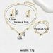 Minimalist Edition Korean Geometric Bracelet Earring Versatile Fragrant Wind Butterfly Small Crowd Set with Zircon Stone_ipsvogv.com