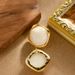 Fashionable And Exquisite Candy Colored Rounded Geometric Resin For Women With A High-end Feel, Light Luxury Silver_ipsvogv.com
