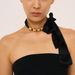 Round Bead Niche Personality Fashion Clavicle Chain Tie Bowknot Ribbon Beaded Necklace_ipsvogv.com