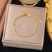 Bracelet French Non Fading Light Luxury Niche Collarbone Plated With Versatile Titanium Steel Rice Bead Chain_ipsvogv.com