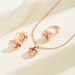 Ins Fresh Korean Edition Women's Ring Earring Jewelry Set Geometric Rotating Thread Design Necklace for Women_ipsvogv.com