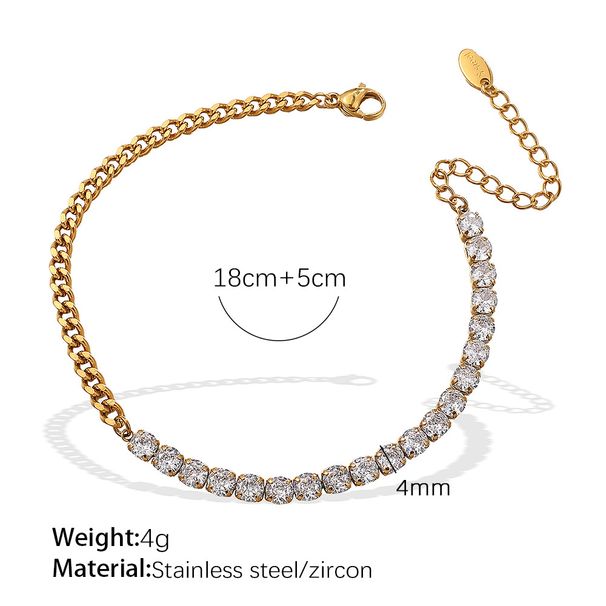 Women's Jewelry Set Fashion Full Diamond Zircon Necklace Light Luxury Simple Clavicle Chain Temperament Short Style_ipsvogv.com