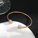 Titanium Steel Women's G-letter Double Cylinder Mud Drill Opening Bracelet, Threaded Band With Drill, Hand Jewelry_ipsvogv.com