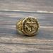 Ring Titanium steel/stainless steel color preserving gold plated US Navy anchor eagle men's ring_ipsvogv.com