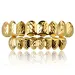 Gold Hip Hop Vampire Hammered Teeth Fang Grillz Dental Mouth Grills Braces Tooth Cap Rapper Jewelry for Cosplay Party_ipsvogv.com