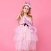 2 Years Old 3 Years Old 4 Years Old 5 Years Old 6 7 Years Old Little Girl Crown Pink Ribbon Children's Birthday Headband Etiquette Belt Set_ipsvogv.com