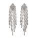 Exaggerated tassel rhinestone earrings for women's insets, luxurious and full of diamonds, long style earrings_ipsvogv.com