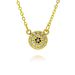 Copper Plated Gold Necklace Round Cake Full Pendant French Romantic Light Luxury High End Sense Hot Sale New_ipsvogv.com