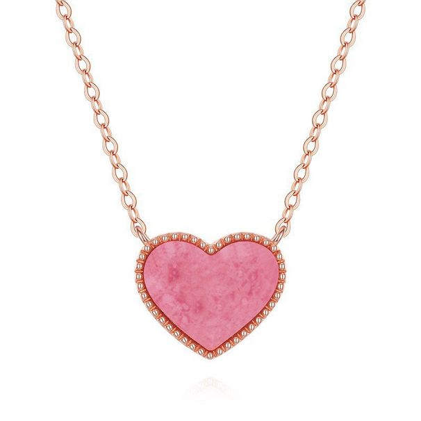 Sweetheart Necklace Female Light Luxury Love Pendant Niche Clavicle Chain New Pink Love Necklace_ipsvogv.com