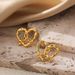 Unisex Simple All Match Super Fairy Brei Knot Three Dimensional Cross Copper Crossing Diamond Love Knot Heart Shaped Earrings_ipsvogv.com