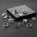 Specially Crafted Butterfly Snake Shaped Dice With Five Pointed Star Hollow Out 10 Piece Set Ring_ipsvogv.com