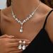 Jewelry For Banquet Wedding Party Elegant Temperament Necklace Earring Bridal Accessories Set_ipsvogv.com