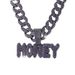 New Niche Alloy Adjustable Hip-hop Necklace Purple Money Cuban Full Diamond Pendant Collarbone Chain_ipsvogv.com