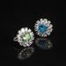 Premium Sea Blue Ice Flower Cut With Adjustable Female Opening, Light Luxury Green High Carbon Diamond Ring_ipsvogv.com