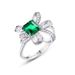 Personalized Light Luxury Colored Gemstone Ring S925 Silver Inlaid Cultivated Emerald Retro Finger Ring Atmosphere_ipsvogv.com
