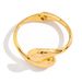 Hip Hop Futuristic Metal Glossy Bracelet, Trendy Ins Geometric Texture Water Drop Hug Bracelet Woman_ipsvogv.com
