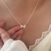 Hollow Necklace For Women, Light Luxury Niche Design, Heart Ribbon Bowknot Collarbone Chain, Stainless Steel Choker_ipsvogv.com