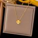 Titanium Steel Gold-plated Clover Flower Necklace With Women's Design Sense Collarbone Chain Jewelry_ipsvogv.com
