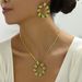 Summer New Cross Border Hot Sale Women's Earrings Necklace Set Leaf Niche Oil Drop Design Long Chain_ipsvogv.com