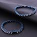 New Titanium Blue Chain Hip-Hop Jewelry Unisex Single Row Stone Stainless Steel Tennis Bracelet_ipsvogv.com